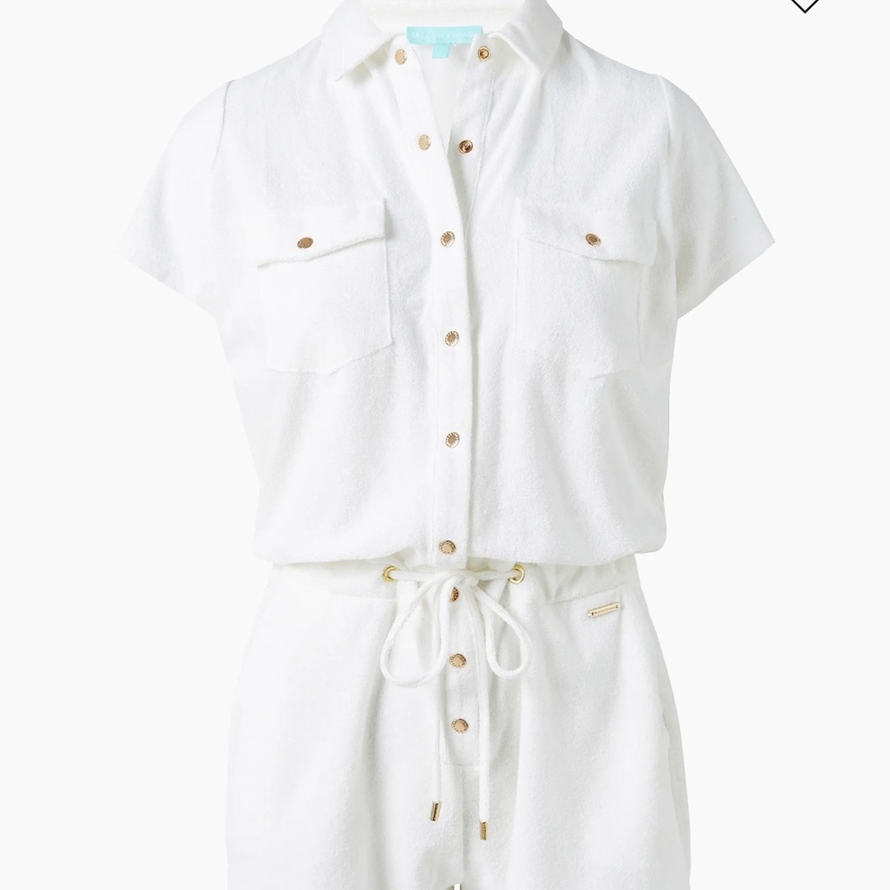 Melissa Odabash White Button-Down Swim Coverup